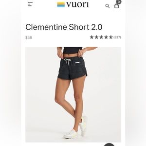 Vuori Clementine running shorts Camo